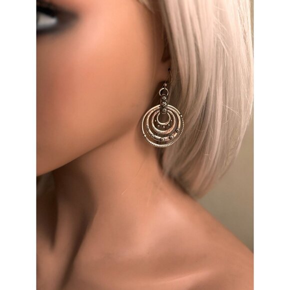 Brighton Destiny Earrings Silver Plated New. Dangle Earrings - Picture 2 of 7